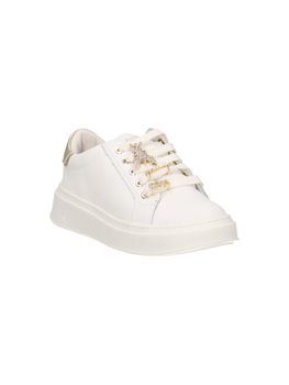 Sneakers Patrizia Pepe PPJ302 da bambina bianco+platino.