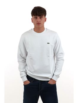 Felpa Lacoste SH9801 da uomo bianca.