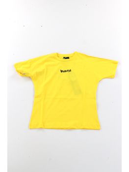 T-shirt Disclaimer 58437 da bambino gialla.