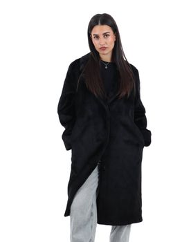 Cappotto Yes Zee O027 KV00 da donna nero.