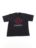 t-shirt dsquared2 dq2770 d0015 da bambino nera.