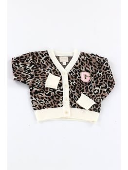 Cardigan Guess K6YR05 Z0816 da bambina leopard.