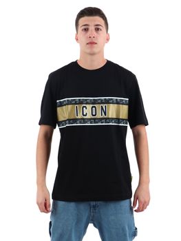 T-shirt Icon ICUS2S5T051 da uomo nera.