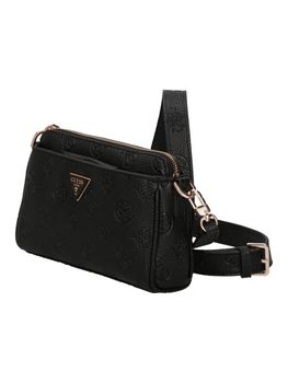 GUESS Tournesol Borsa A Tracolla Donna In Ecopelle Nera - Con Catena E Portachiavi