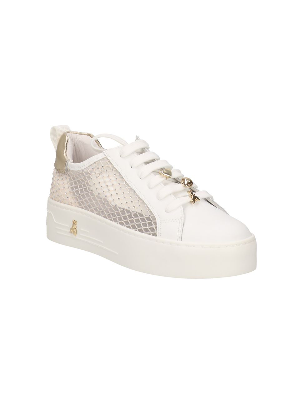 Sneakers Patrizia Pepe PPJ308 da bambina bianco+platino