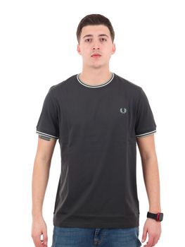 T-shirt Fred Perry M1588V da uomo grigio.