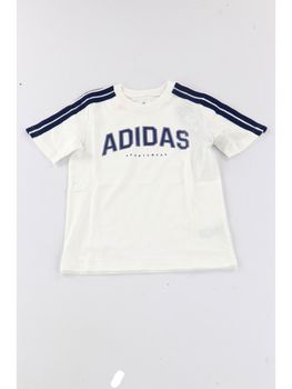 T-shirt Adidas JI6674 da bambino bianca.