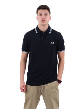 Polo Fred Perry M3600P 238 da uomo blu+bianco.