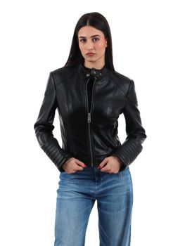 Giubbino Guess W6YL25 W2914 da donna nero.