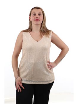 Top Lizalù F876XBFTP103 da donna crema.