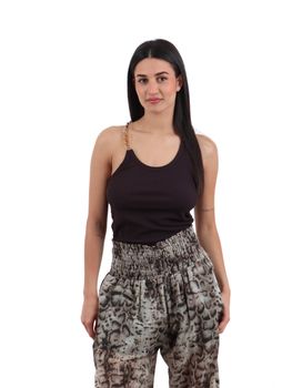Canotta Pinko 106633 A32C da donna marrone.