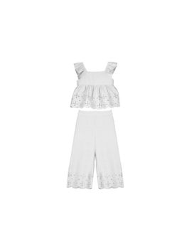 Set Mayoral 3561 da bambina bianco.
