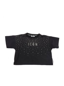 T-shirt Icon IGKS001397 da bambina nera.