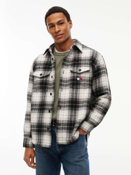 Camicia Tommy Jeans DM0DM23616 da uomo black check.