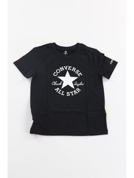 T-shirt Converse 4CH526 da bambina nera.