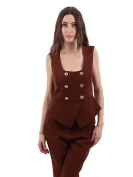 Gilet Silence SD8002 da donna marrone.