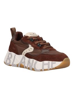 Sneaker Voile Blanche da donna marrone.