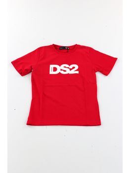 T-Shirt Dropseason2 SS25K023 da bambino rossa.