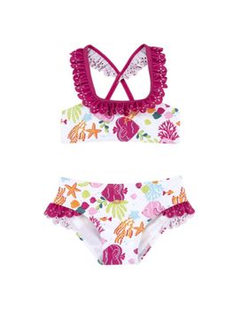 Costume bikini Chicco 11937 da bambina rosa.