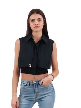 Camicia Elisabetta Franchi CA05351E2 110 da donna nera.