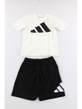 Tuta Adidas JC9715 da bambino bianca e nera.
