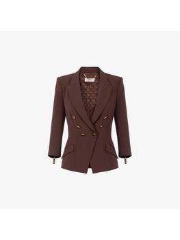 Giacca Elisabetta Franchi GI17456E2 da donna coffee.