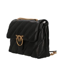 Borsa Pinko 100037 A0F2 da donna nera e oro.
