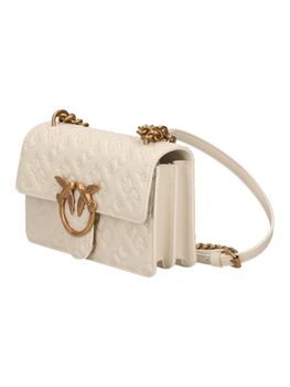 Borsa Pinko 100074 A1YB LOVE ONE MINI da donna bianca+oro.