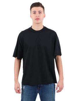 T-shirt Daniele Alessandrini M7840E8664 da uomo nero.