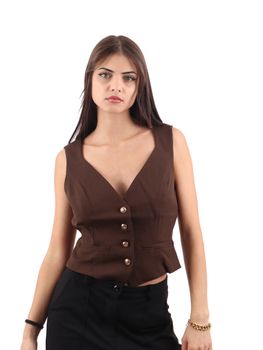 Gilet Guess W5RH85 WGX02 da donna marrone.